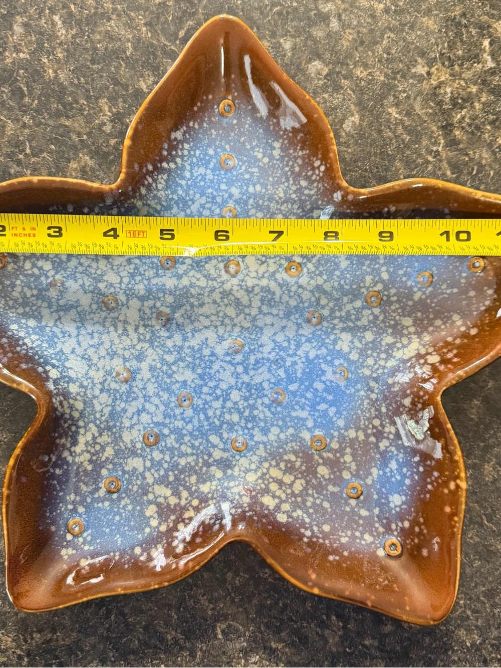 Vintage MCM Ceramic Starfish Plate